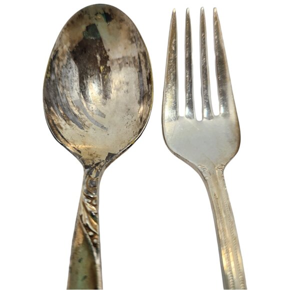 Vintage Rogers Bros 1847 Silver Plated Flatware 6-Piece Collection Floral Design - Picture 3 of 16